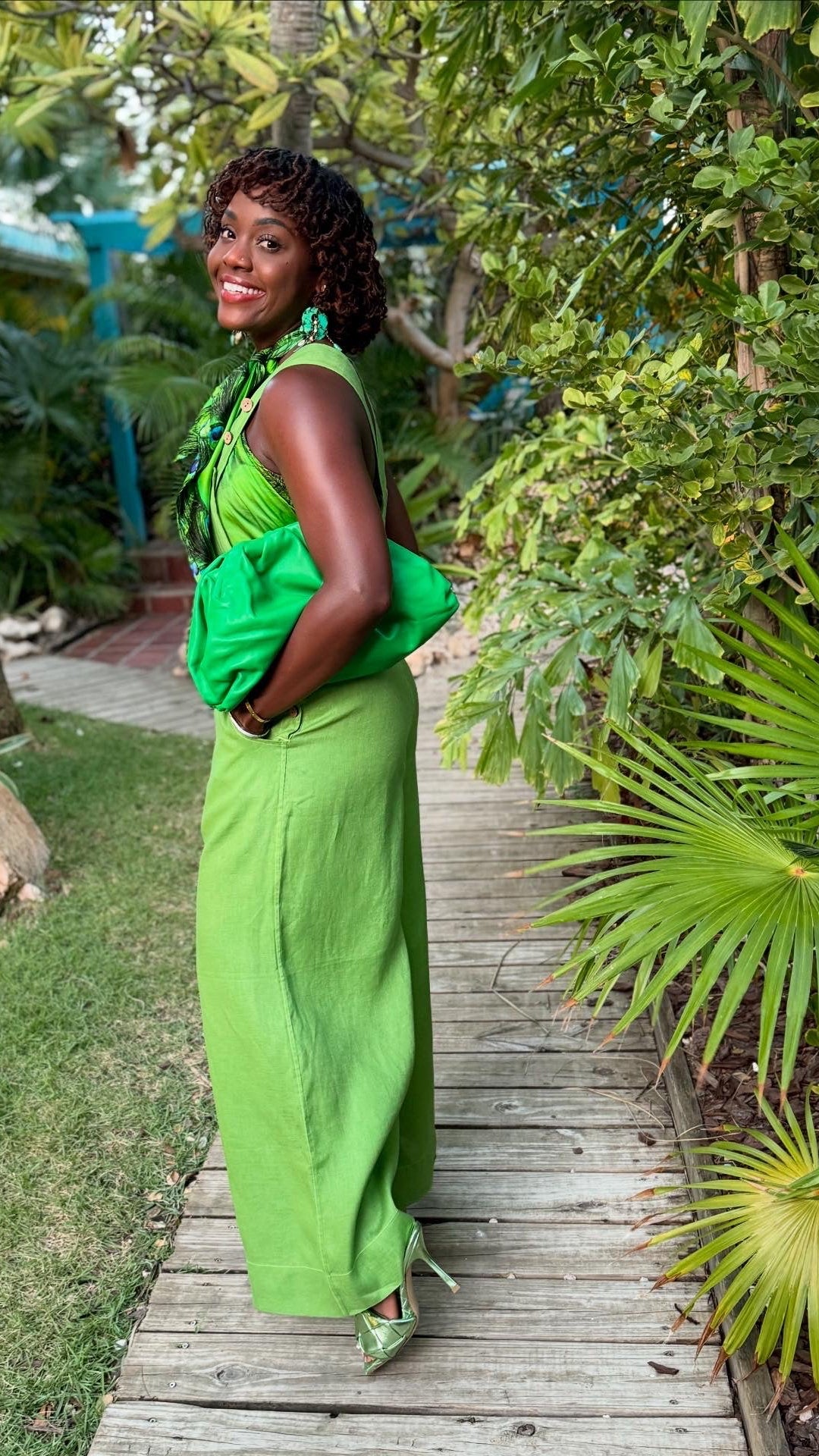 100% Linen Overalls - Kiwi – JODI MELISSA