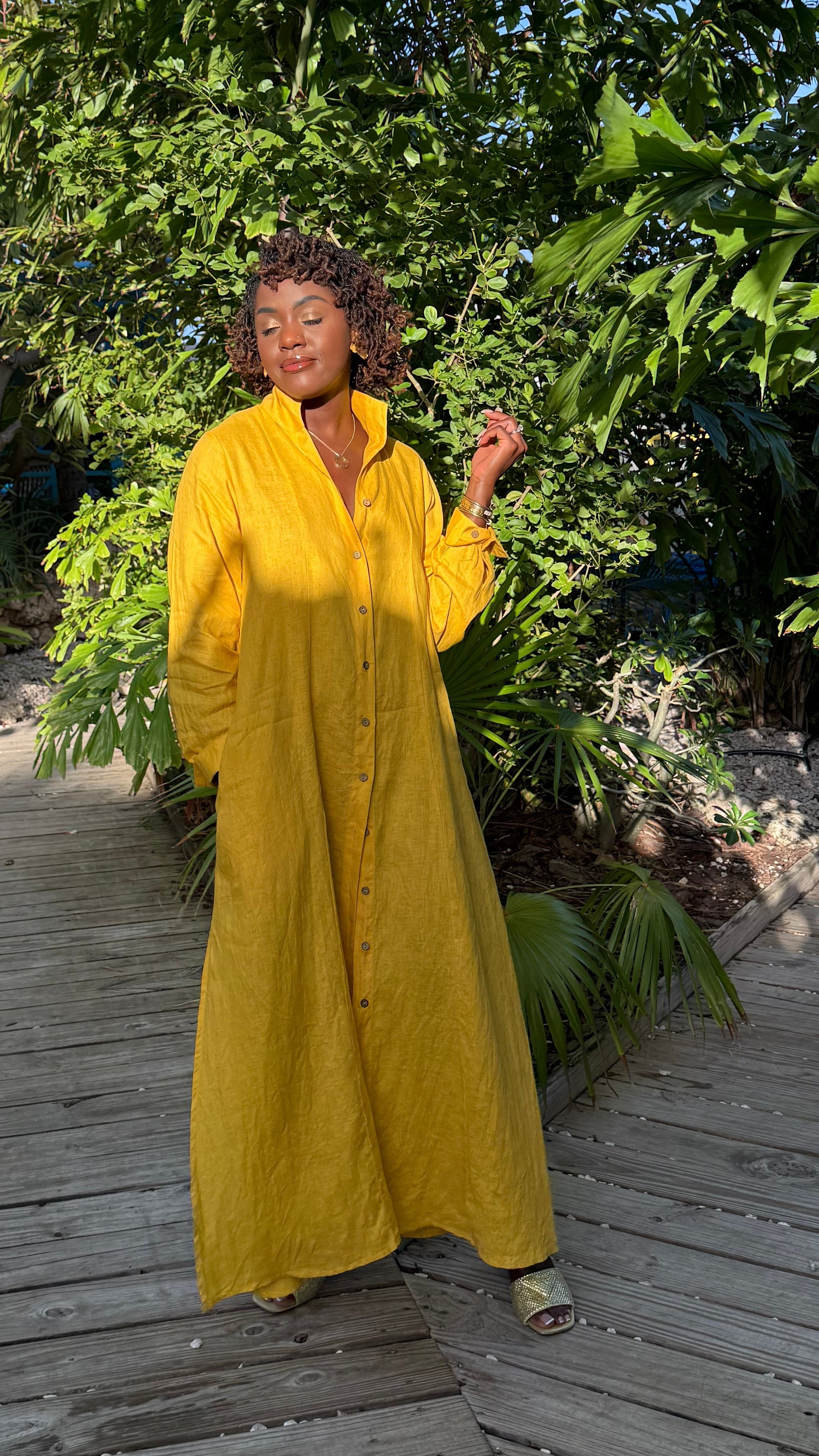 The Elevated 100% Linen Shirtdress