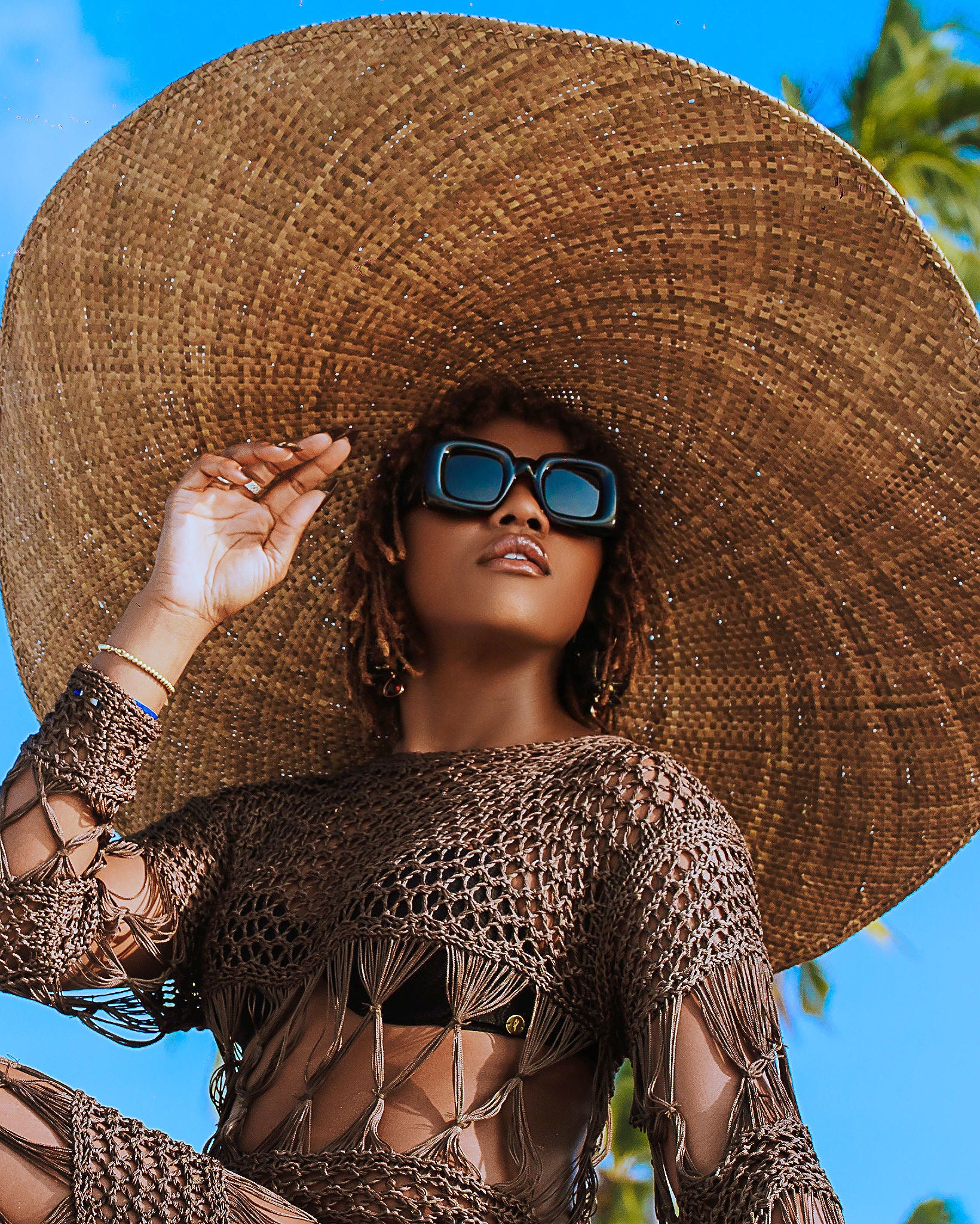 85CM Negril Oversized Beach Hat - Chocolate – JODI MELISSA