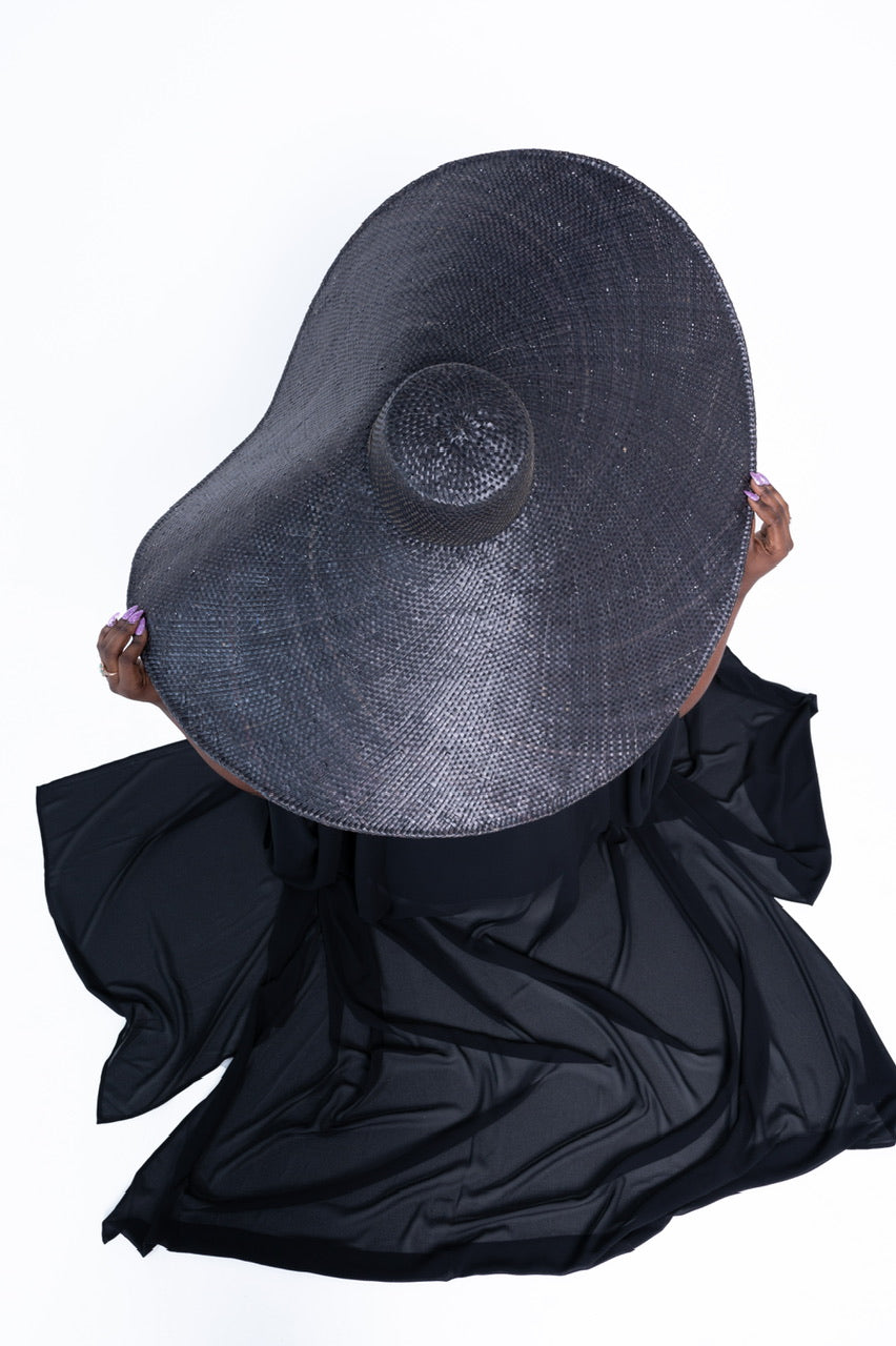 85CM Negril Oversized Beach Hat - Black – JODI MELISSA