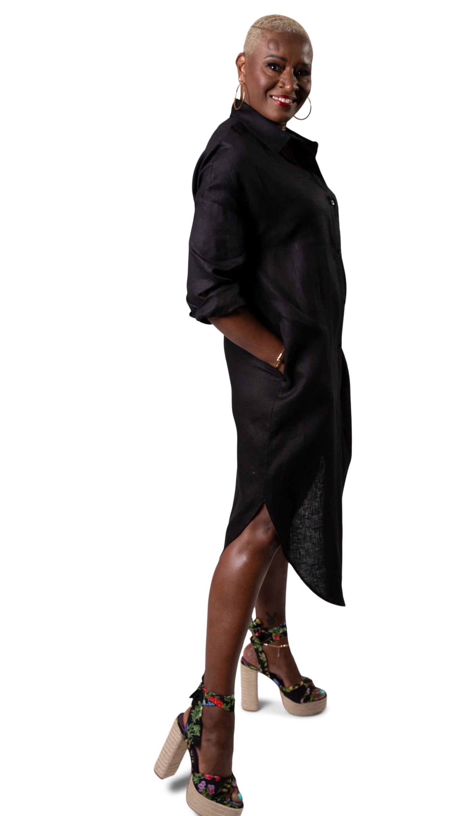 100% Linen Shirtdress