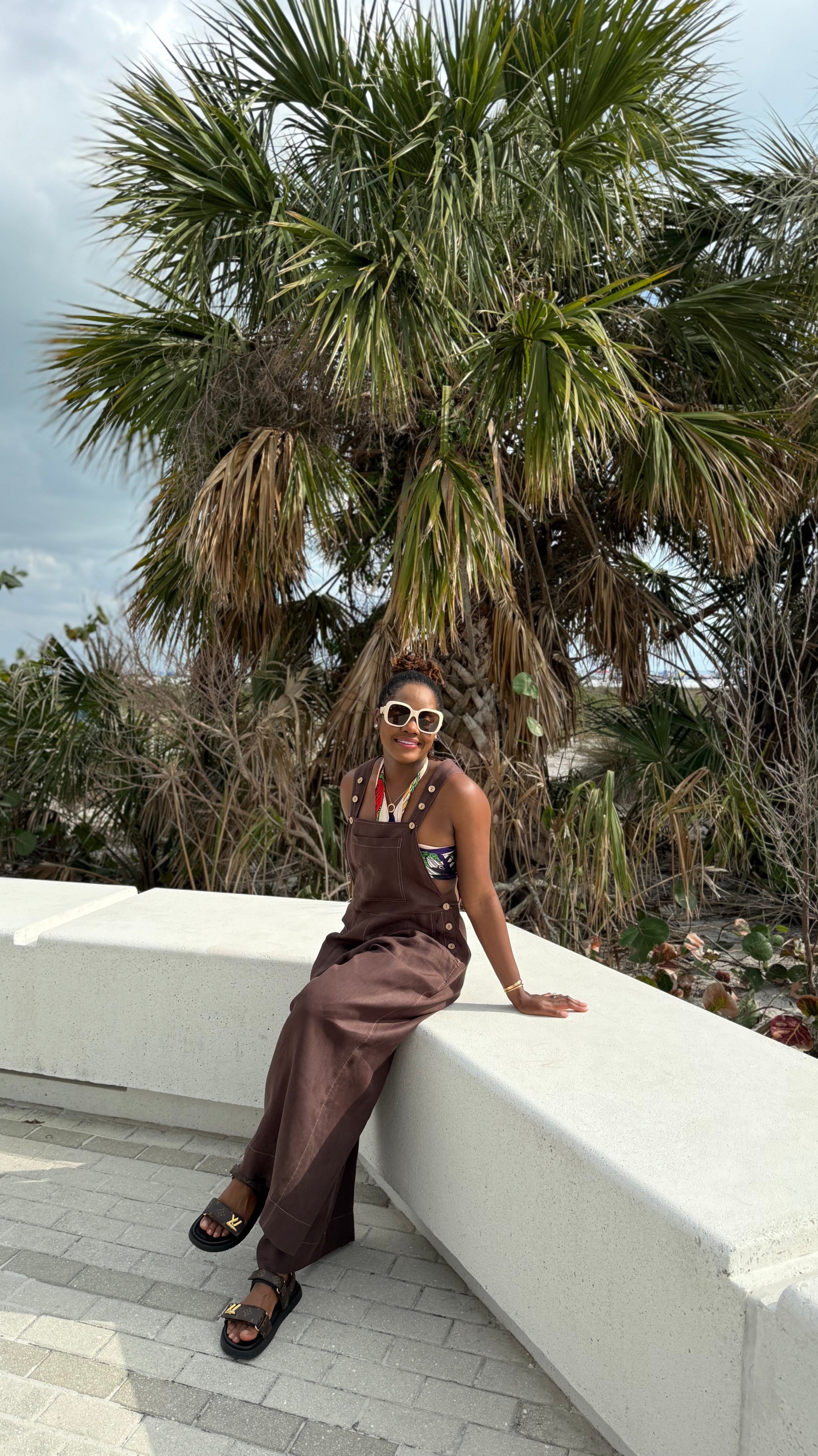 100% Linen Overalls - Espresso – JODI MELISSA
