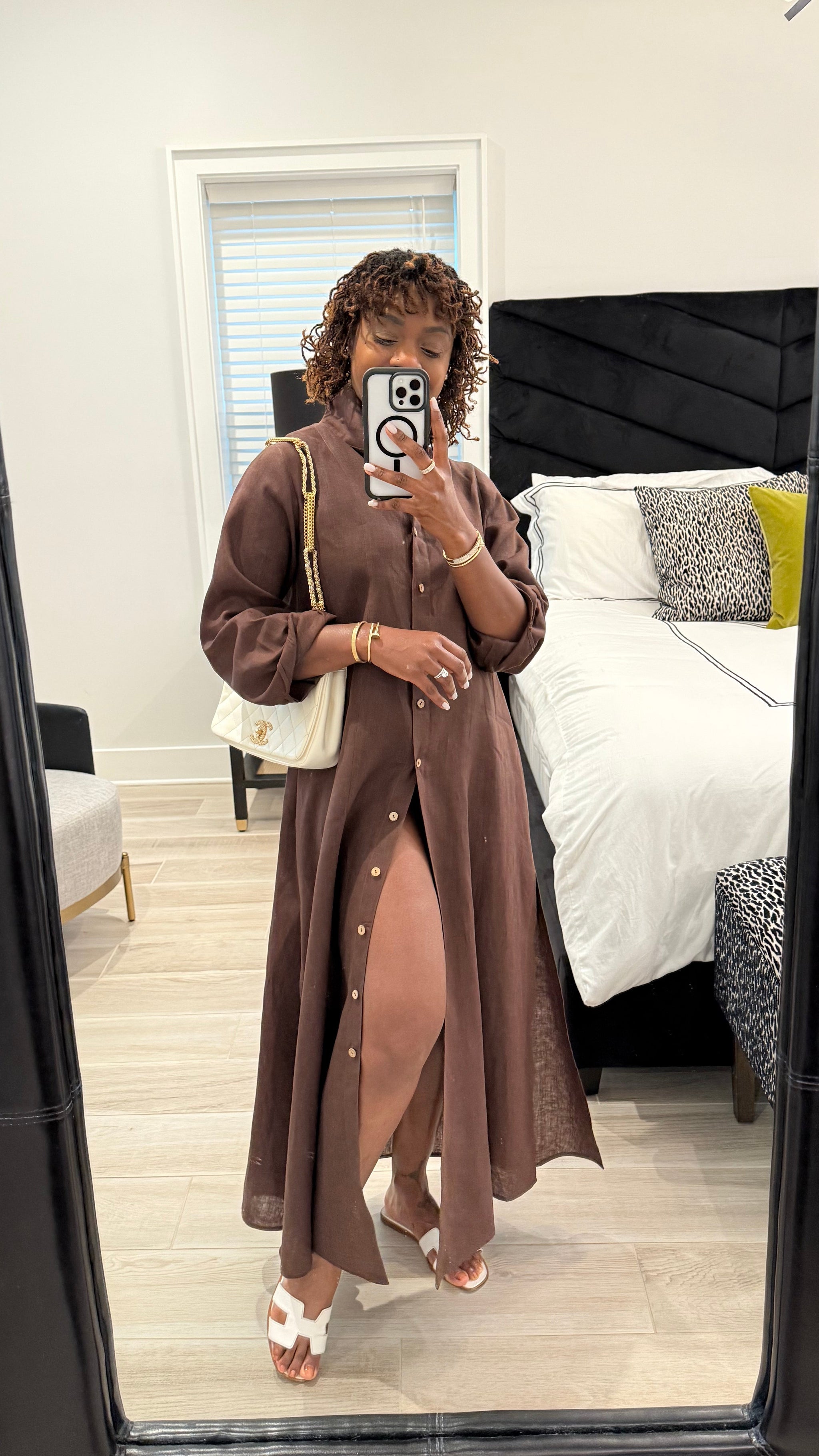 The Elevated 100% Linen Shirtdress - Espresso – JODI MELISSA