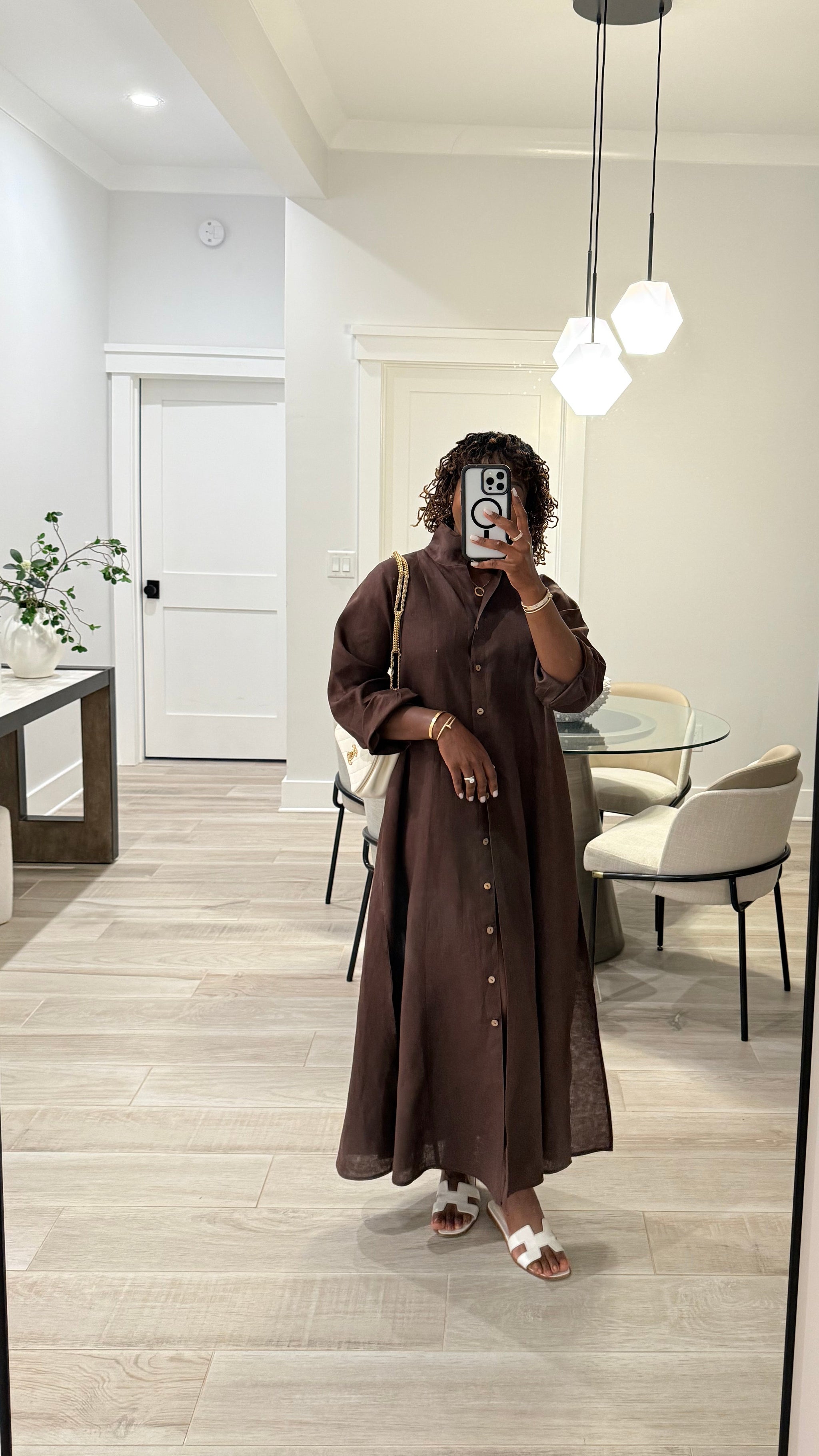 The Elevated 100% Linen Shirtdress - Espresso – JODI MELISSA