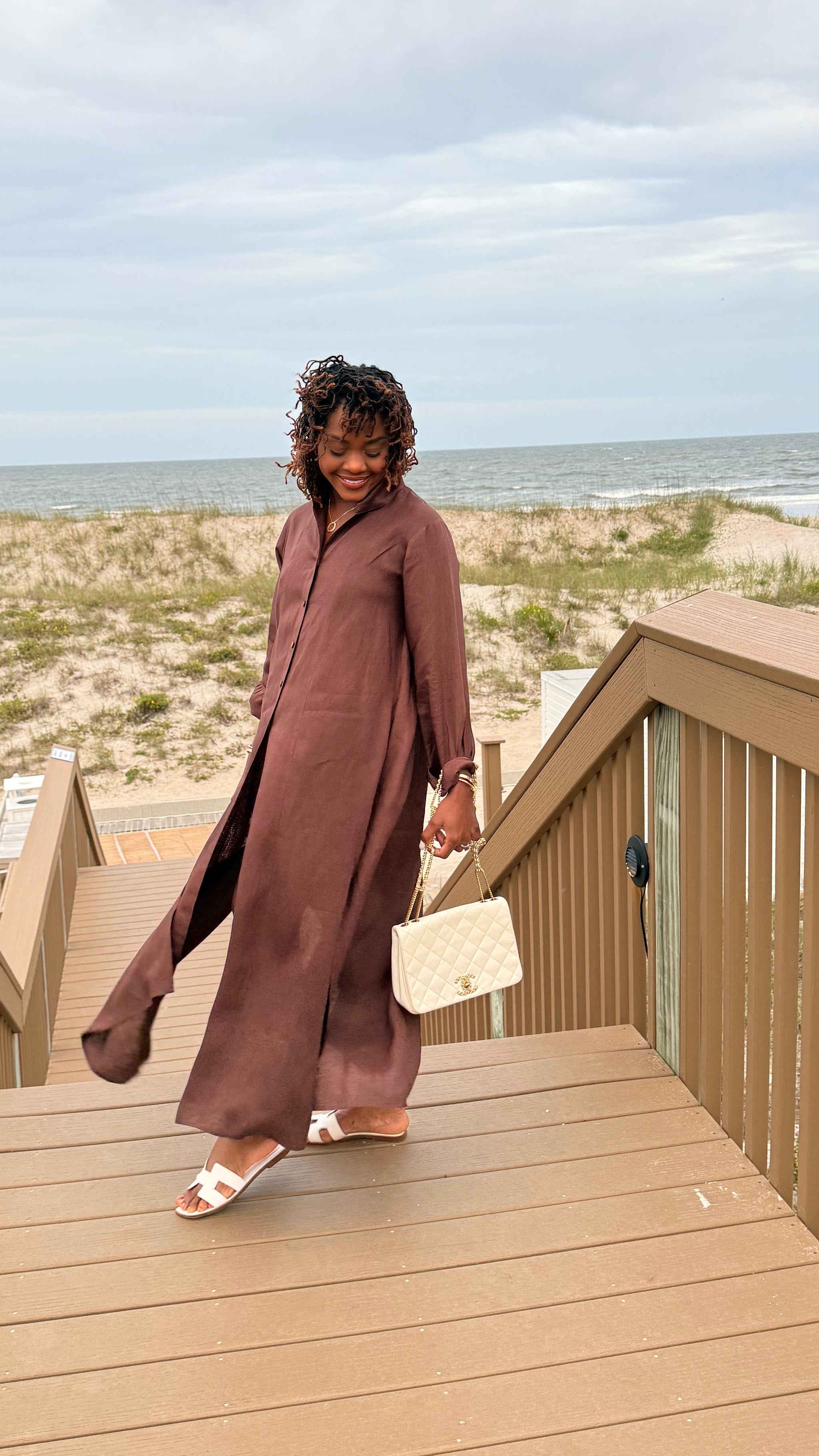 The Elevated 100% Linen Shirtdress - Espresso – JODI MELISSA