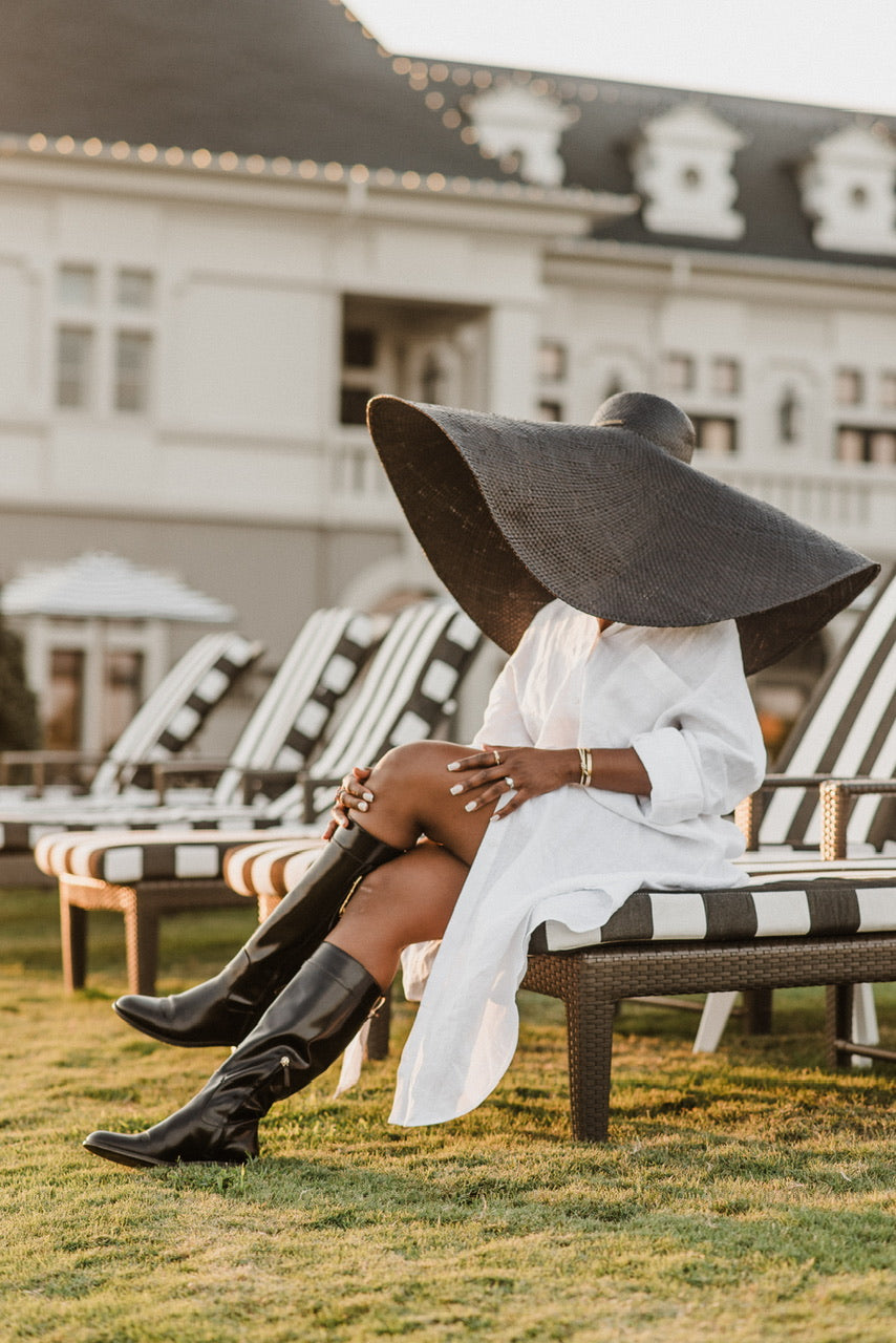 85CM Negril Oversized Beach Hat - Black – JODI MELISSA