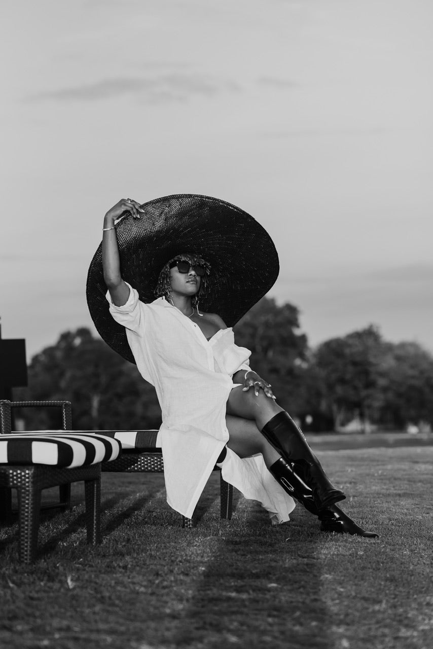 85CM Negril Oversized Beach Hat - Black – JODI MELISSA