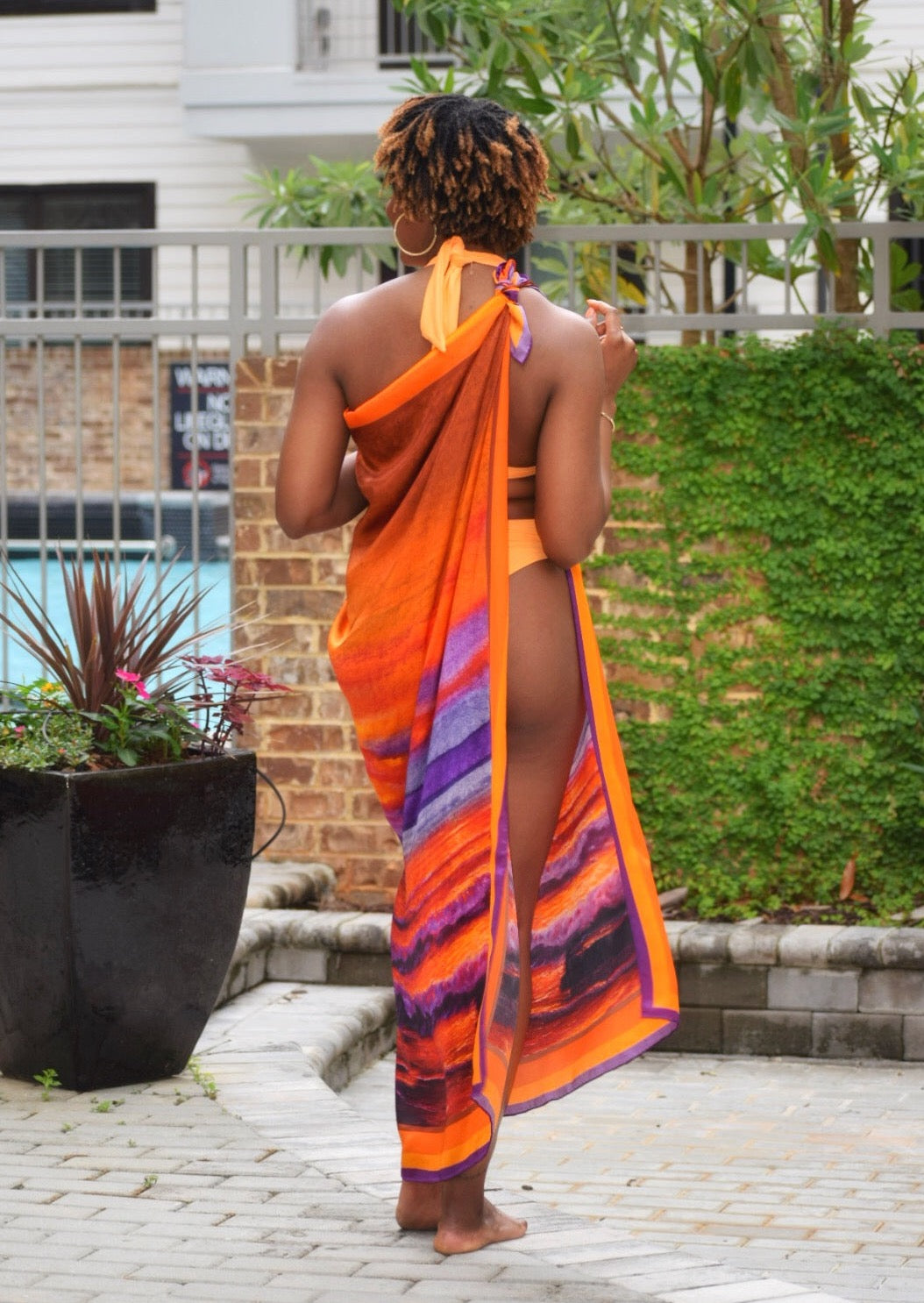 100% Mulberry Silk Scarf - Sunset – JODI MELISSA